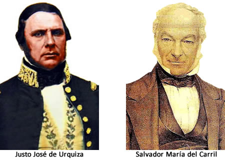 justo jose de Urquiza y Salvador maria del Carril